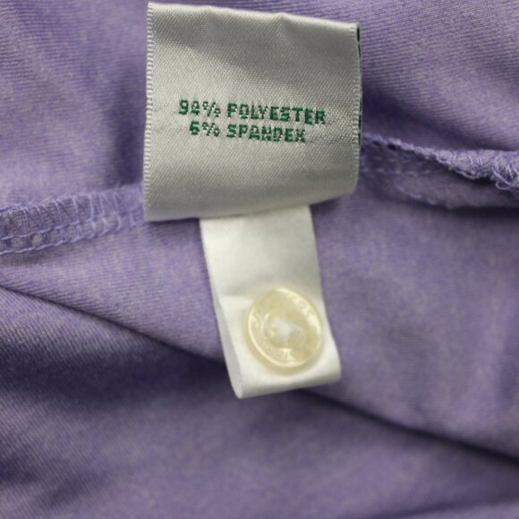 Masters Tech Polo Shirt Mens Large Purple Augusta Golf Polyester Stretch S/S - Picture 9 of 14